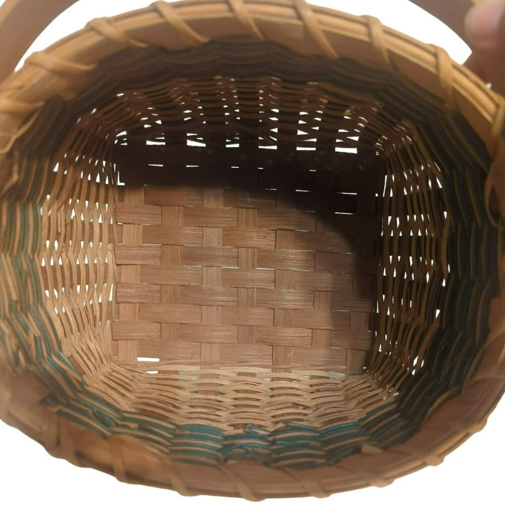 Bath & Body Works Handmade & Heartfelt Wicker Basket Green Brown - Picture 7 of 7